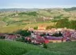 Village du Piémont entouré de vignes de nebbiolo terroir du Barolo