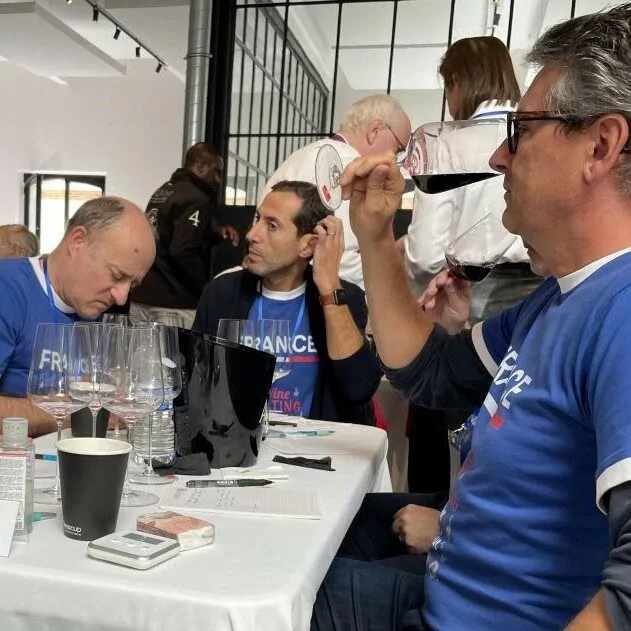 Patrick Moulène lors du championnat du monde de dégustation de vin à l’aveugle 2022