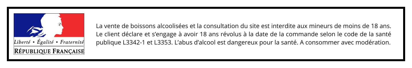 La vente de boissons alcoolisées et la consultation du site sont interdites aux mineurs de moins de 18 ans