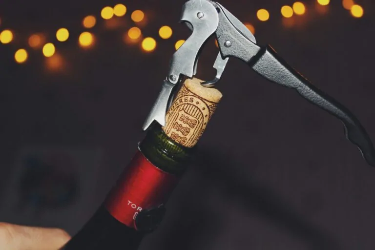 Bouteille de vin avec bouchon en liège altéré illustrant un vin bouchonné