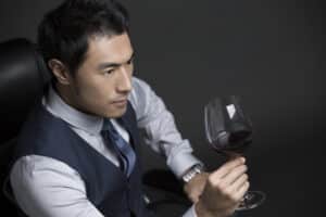 Vin chinois rouge produit dans la région du Ningxia