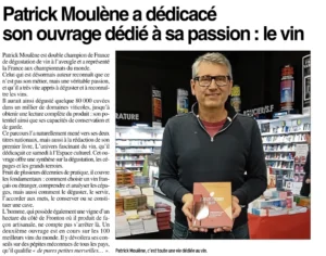 Patrick Moulène dédicace son livre L'Univers fascinant du vin