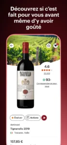 Application Vivino pour scanner une étiquette et consulter les avis sur un vin